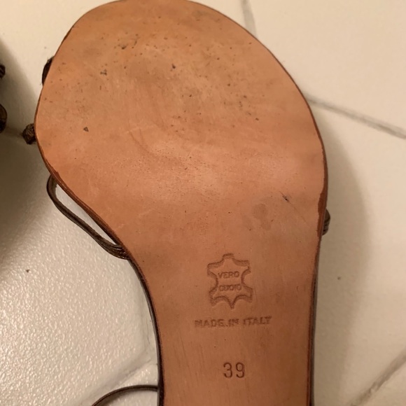 Badgley Mischka Bronze Ankle Strap Stilletto - Picture 7 of 8